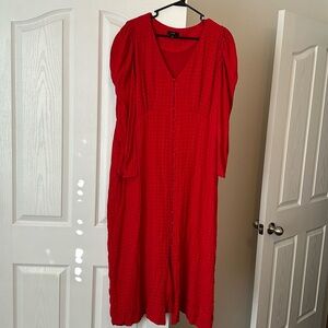 J. Crew Red Polka Dot Dress 22sz